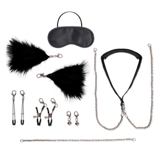 Большой эротический набор из 12 предметов Interchangeable Collar   Nipple Clips Set - Lux Fetish - купить с доставкой в Новокуйбышевске