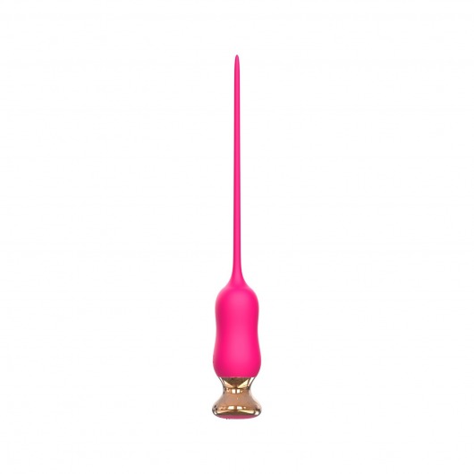 Розовый тонкий стимулятор Nipple Vibrator - 23 см. - I-MOON - купить с доставкой в Новокуйбышевске