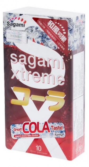 Ароматизированные презервативы Sagami Xtreme COLA - 10 шт. - Sagami - купить с доставкой в Новокуйбышевске