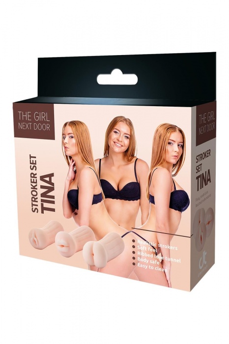 Набор из 3 мастурбаторов The Girl Next Door Tina - Dream Toys - в Новокуйбышевске купить с доставкой