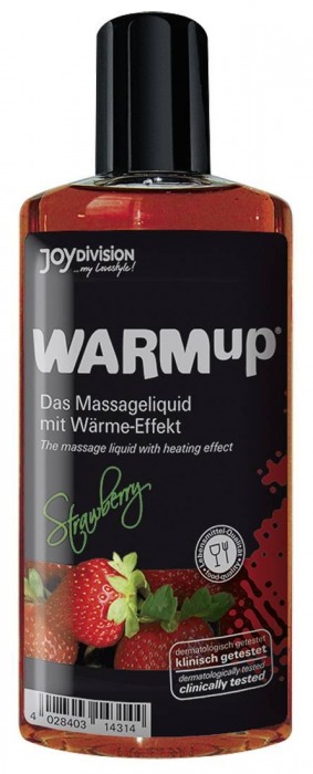 Разогревающее масло WARMup Strawberry - 150 мл. - Joy Division - купить с доставкой в Новокуйбышевске