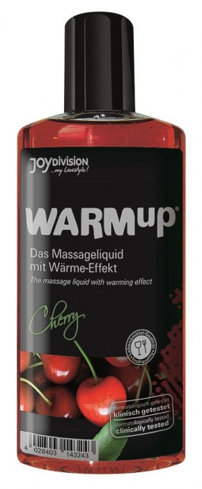 Разогревающее масло WARMup Cherry - 150 мл. - Joy Division - купить с доставкой в Новокуйбышевске
