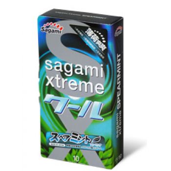 Презервативы Sagami Xtreme Mint с ароматом мяты - 10 шт. - Sagami - купить с доставкой в Новокуйбышевске