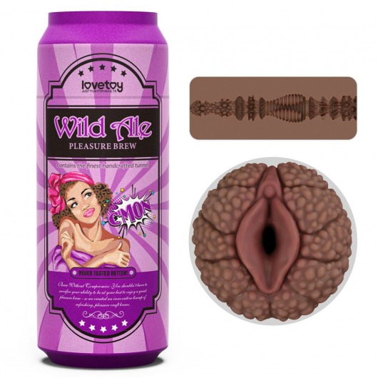 Коричневый мастурбатор-вагина Pleasure Brew Masturbator-Wild Ale в банке - Lovetoy - в Новокуйбышевске купить с доставкой