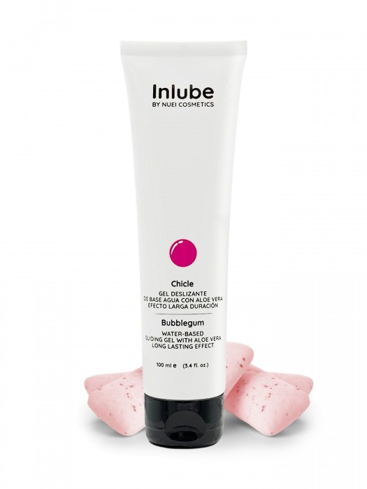 Лубрикант на водной основе Nuei Inlube с алоэ вера и ароматом бабл-гам - 100 мл. - Nuei cosmetics - купить с доставкой в Новокуйбышевске