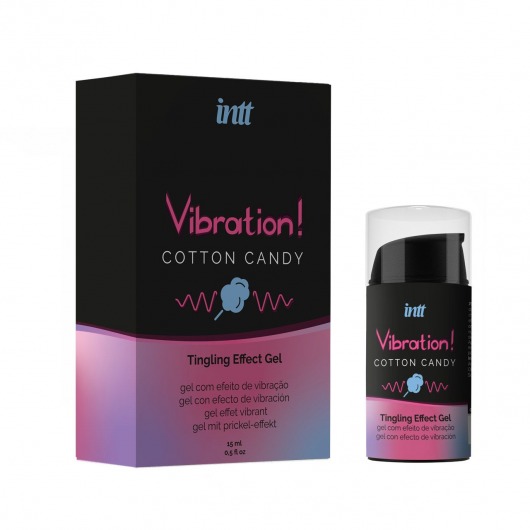 Жидкий вибратор Vibration Cotton Candy с ароматом сахарной ваты - 15 мл. - INTT - купить с доставкой в Новокуйбышевске