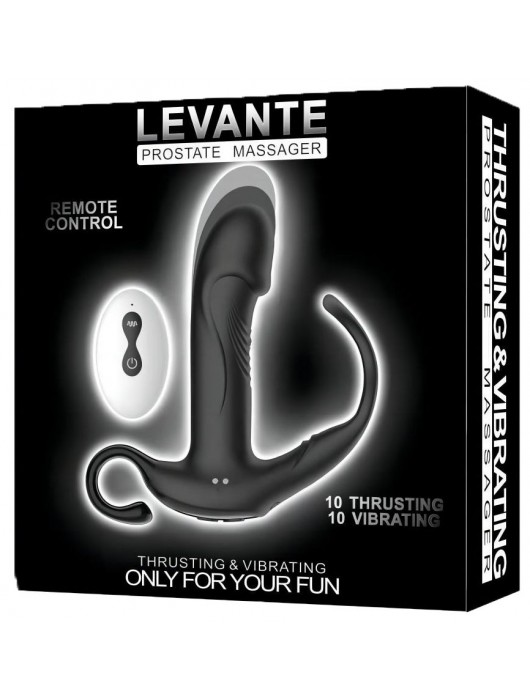 Черный пульсирующимй массажер простаты с вибрацией и пультом ДУ - 17,1 см. - Secwell - в Новокуйбышевске купить с доставкой