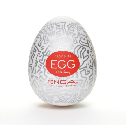 Мастурбатор-яйцо Keith Haring EGG PARTY - Tenga - в Новокуйбышевске купить с доставкой