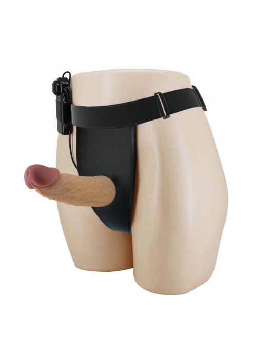 Полый вибрострапон на регулируемых трусиках Draven - 17,5 см. - Baile - купить с доставкой в Новокуйбышевске