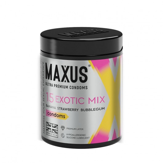 Цветные ароматизированные презервативы MAXUS Exotic Mix - 15 шт. - Maxus - купить с доставкой в Новокуйбышевске