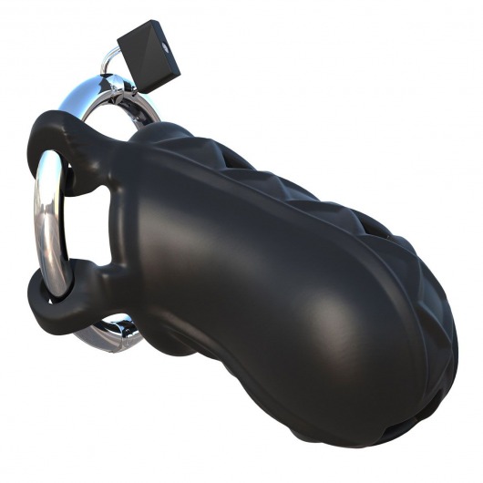 Черный замок верности Extreme Silicone Cock Blocker - Pipedream - купить с доставкой в Новокуйбышевске