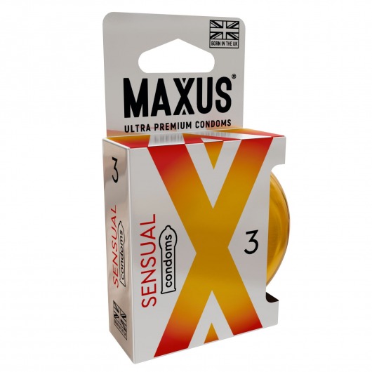 Презервативы анатомической формы Maxus Sensual - 3 шт. - Maxus - купить с доставкой в Новокуйбышевске
