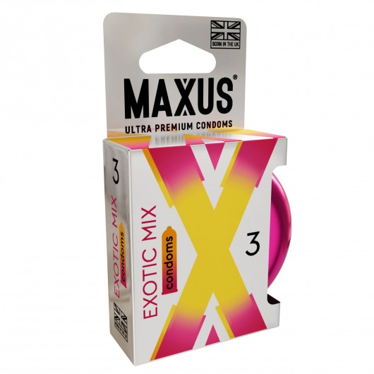 Ароматизированные презервативы Maxus Exotic Mix - 3 шт. - Maxus - купить с доставкой в Новокуйбышевске