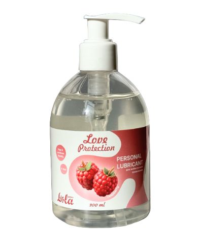 Лубрикант на водной основе Love Protection Raspberry с ароматом малины - 300 мл. - Lola Games - купить с доставкой в Новокуйбышевске