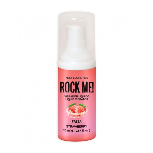 Жидкий вибратор Nuei Rock Me! с ароматом клубники - 20 мл. - Nuei cosmetics - купить с доставкой в Новокуйбышевске
