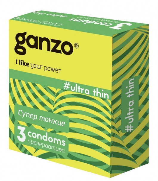 Ультратонкие презервативы Ganzo Ultra thin - 3 шт. - Ganzo - купить с доставкой в Новокуйбышевске