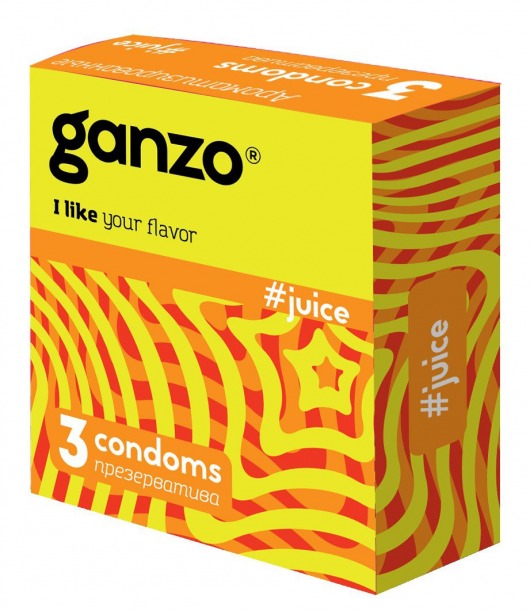Ароматизированные презервативы Ganzo Juice - 3 шт. - Ganzo - купить с доставкой в Новокуйбышевске