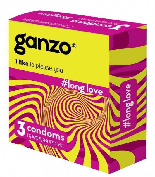 Презервативы с анестетиком для продления удовольствия Ganzo Long Love - 3 шт. - Ganzo - купить с доставкой в Новокуйбышевске