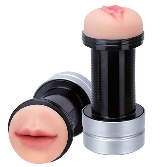 Двусторонний мастурбатор REALSTUFF 2 IN 1 HUMMER MOUTH   VAGINA - ротик и вагина - Dream Toys - в Новокуйбышевске купить с доставкой