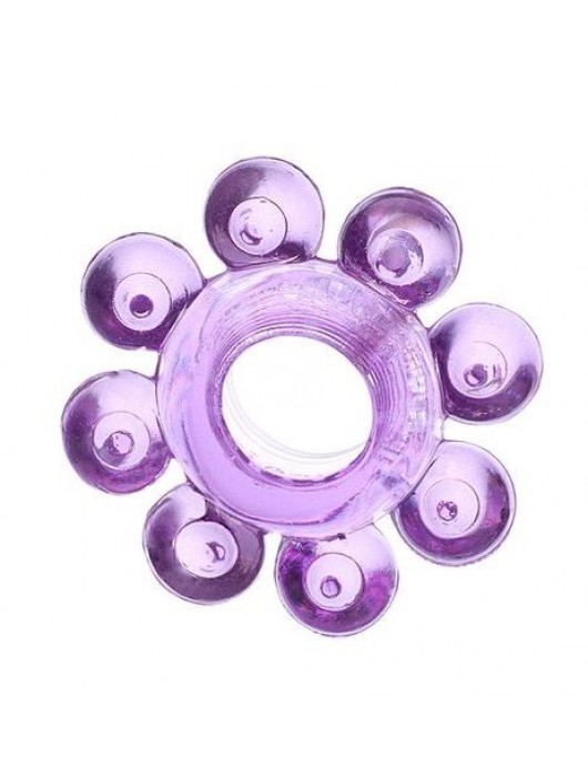 Мягкая фиолетовая гелевая насадка - Toyfa Basic - в Новокуйбышевске купить с доставкой