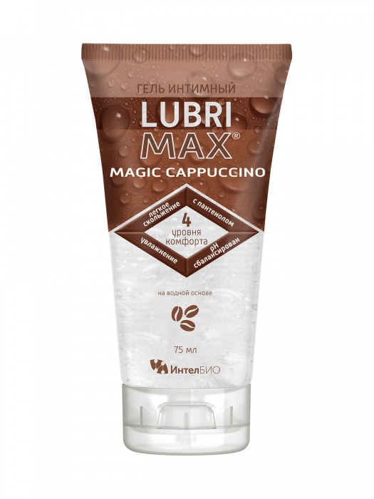 Интимный гель-смазка на водной основе Lubrimax Magic Cappuccino - 75 мл. - ИнтелБИО - купить с доставкой в Новокуйбышевске