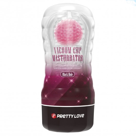Прозрачный текстурированный мастурбатор Vacuum Cup Masturbator Black Hole - Baile - в Новокуйбышевске купить с доставкой