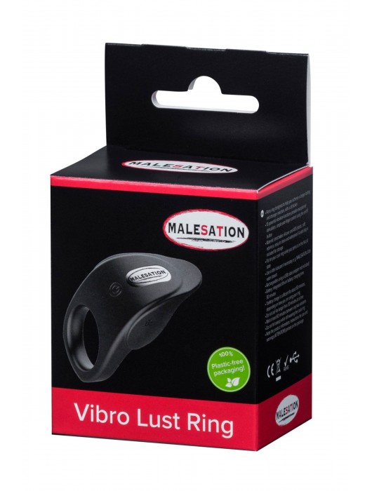 Черное эрекционное виброкольцо Vibro Lust Ring - MALESATION - в Новокуйбышевске купить с доставкой