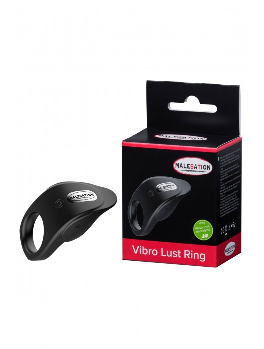 Черное эрекционное виброкольцо Vibro Lust Ring - MALESATION - в Новокуйбышевске купить с доставкой