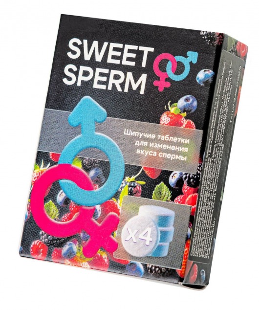 Шипучие таблетки для мужчин Sweet Sperm для изменения вкуса спермы (4 шт. по 0,5 гр.) - Капиталпродукт - купить с доставкой в Новокуйбышевске