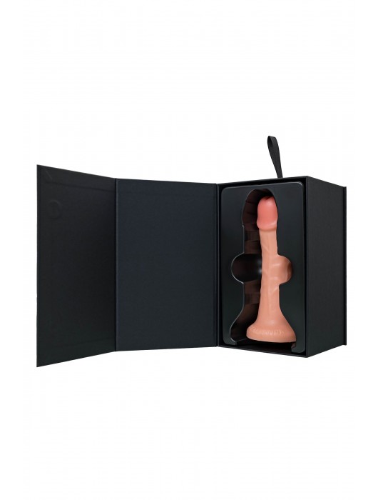 Телесный фаллоимитатор на присоске RealStick CALIBER - 18 см. - ToyFa