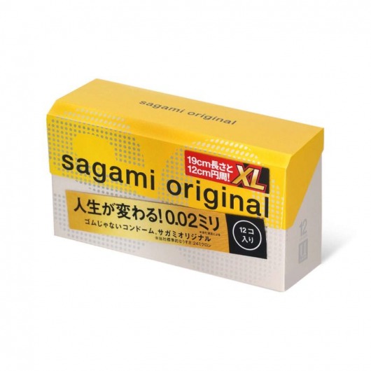 Презервативы увеличенного размера Sagami Original 0.02 XL-size - 12 шт. - Sagami - купить с доставкой в Новокуйбышевске