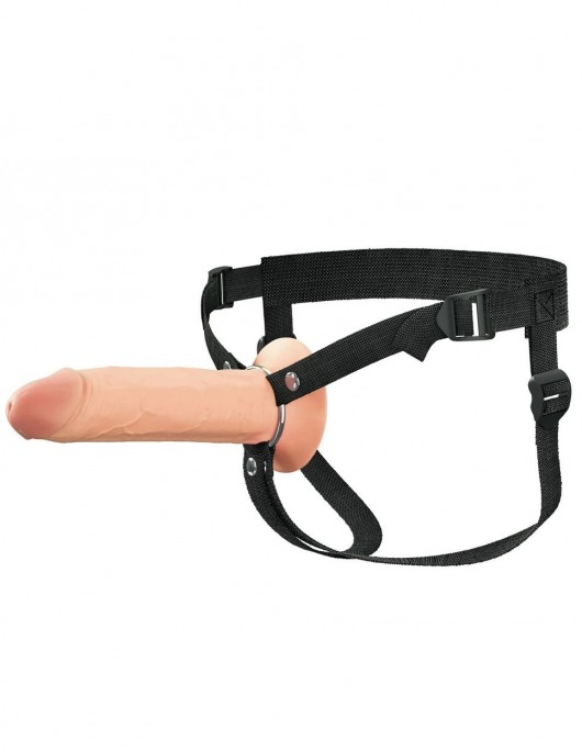Полый страпон на ремнях 8’’ Hollow Silicone Strap-on - Pipedream - купить с доставкой в Новокуйбышевске