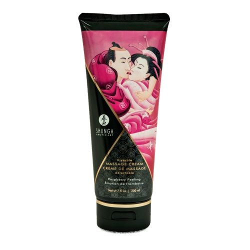 Массажный крем для тела с ароматом малины Raspberry feeling - 200 мл. - Shunga - купить с доставкой в Новокуйбышевске