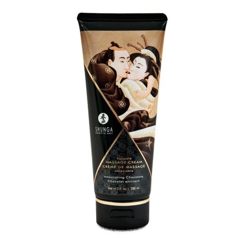 Массажный крем для тела с ароматом шоколада Intoxicating Chocolate - 200 мл. - Shunga - купить с доставкой в Новокуйбышевске