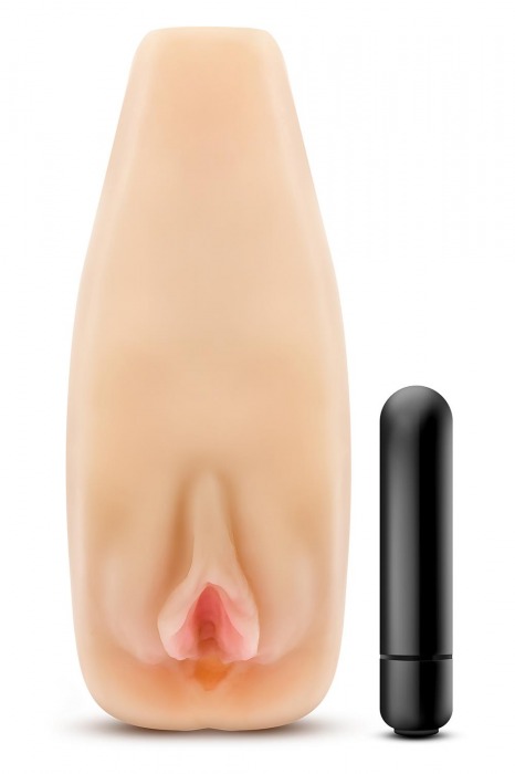 Мастурбатор-вагина с вибрацией Soft   Wet Natasha Realistic Beige Masturbator - Blush Novelties - в Новокуйбышевске купить с доставкой