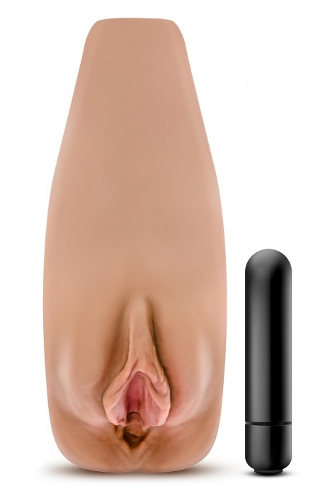 Маструбатор-вагина с вибрацией Soft   Wet Renata Realistic Tan Masturbator - Blush Novelties - в Новокуйбышевске купить с доставкой