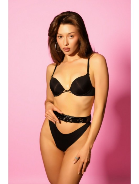 Эффектный черный пояс из лаковой эко-кожи - БДСМ Арсенал - купить с доставкой в Новокуйбышевске