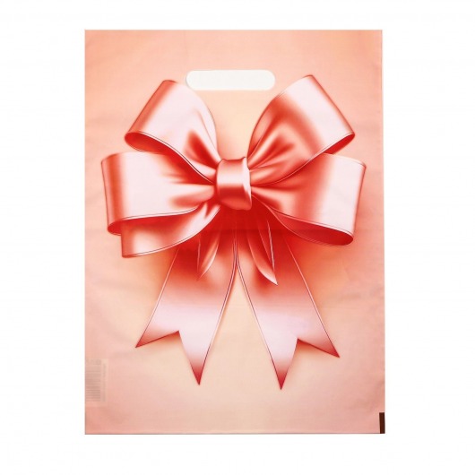 Пакет с принтом в виде банта с вырубной ручкой (30х40 см) - Сима-Ленд - купить с доставкой в Новокуйбышевске