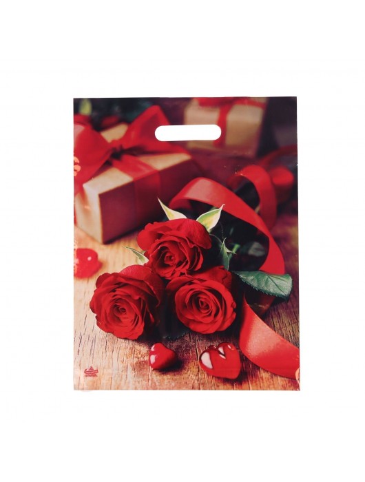 Пакет с принтом в виде роз (31х40 см) - Сима-Ленд - купить с доставкой в Новокуйбышевске