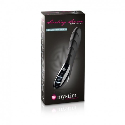 Вибратор с электростимуляцией Sizzling Simon Black Edition - 27 см. - MyStim - купить с доставкой в Новокуйбышевске