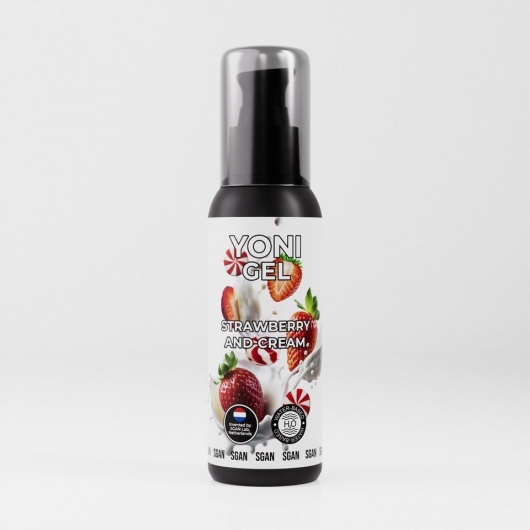 Лубрикант для орального секса SGAN со вкусом клубники со сливками - 100 мл. - SGAN - купить с доставкой в Новокуйбышевске