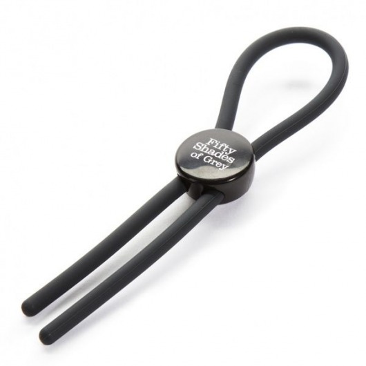 Тёмно-серое эрекционное кольцо с зажимом Again and Again Adjustable Cock Ring - Fifty Shades of Grey - в Новокуйбышевске купить с доставкой