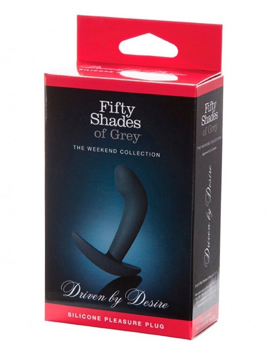 Анальная пробка Driven by Desire Silicone Butt Plug - 9 см. - Fifty Shades of Grey - в Новокуйбышевске купить с доставкой