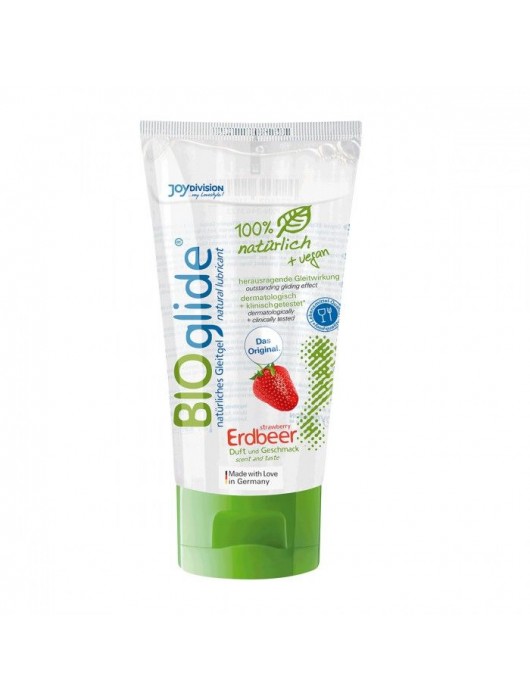 Гель-смазка на водной основе с ароматом клубники BioGlide - 80 мл. - Joy Division - купить с доставкой в Новокуйбышевске