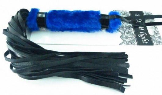 Нежная плеть с синим мехом BDSM Light - 43 см. - БДСМ Арсенал - купить с доставкой в Новокуйбышевске