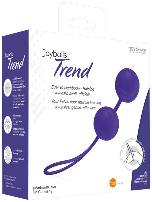 Фиолетовые вагинальные шарики Joyballs Trend - Joy Division