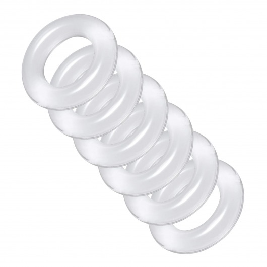 Комплект из 6 прозрачных эрекционных колец Ring Master Custom Ball Stretcher Kit - XR Brands - в Новокуйбышевске купить с доставкой