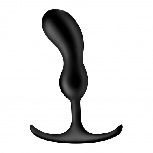 Черный массажер простаты с утяжелителями Premium Silicone Weighted Prostate Plug Medium - 16,3 см. - XR Brands - в Новокуйбышевске купить с доставкой