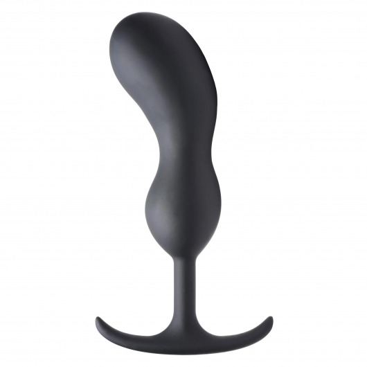 Черный массажер простаты с утяжелителями Premium Silicone Weighted Prostate Plug XL - 20,8 см. - XR Brands - в Новокуйбышевске купить с доставкой