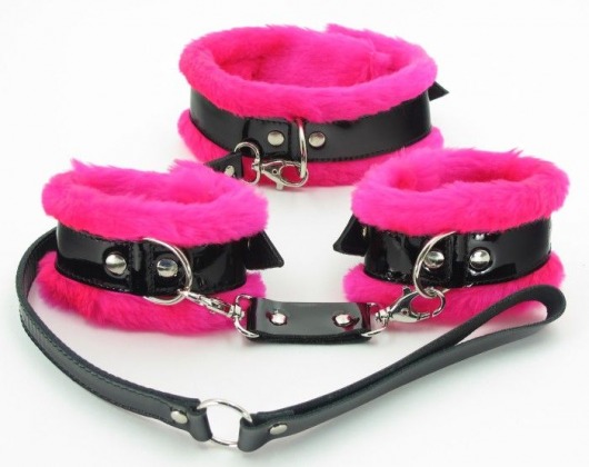 Набор с розовым мехом BDSM Light - БДСМ Арсенал - купить с доставкой в Новокуйбышевске